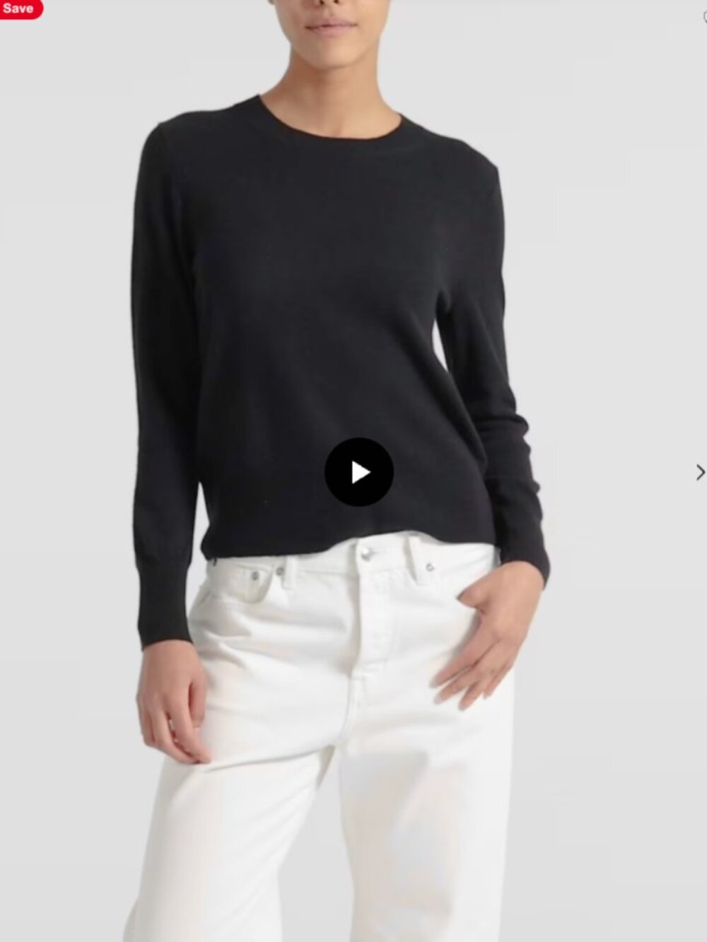NWT J.Crew 100% Cashmere Classic-Fit Crewneck Sweater Black - Women's L